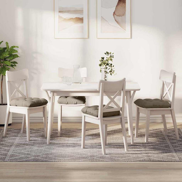 vidaXL Seat Cushions 4 pcs Taupe 45 x 45 cm Microfiber Fabric