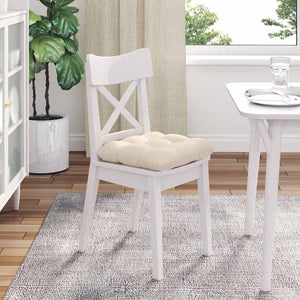vidaXL Seat Cushions 4 pcs Beige 45 x 45 cm Microfiber Fabric