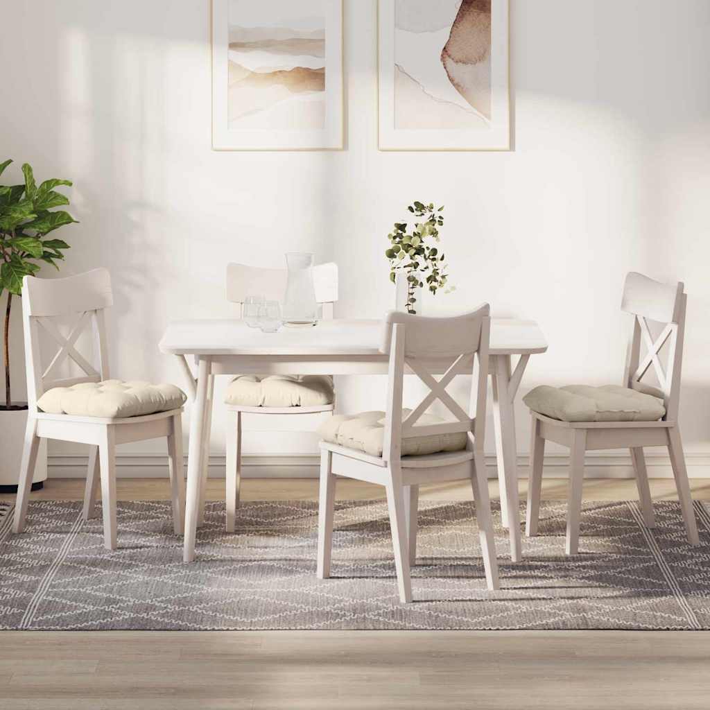 vidaXL Seat Cushions 4 pcs Cream 45 x 45 cm Corduroy