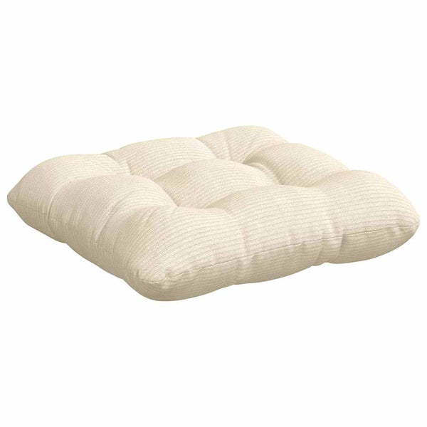 vidaXL Seat Cushions 4 pcs Cream 45 x 45 cm Corduroy