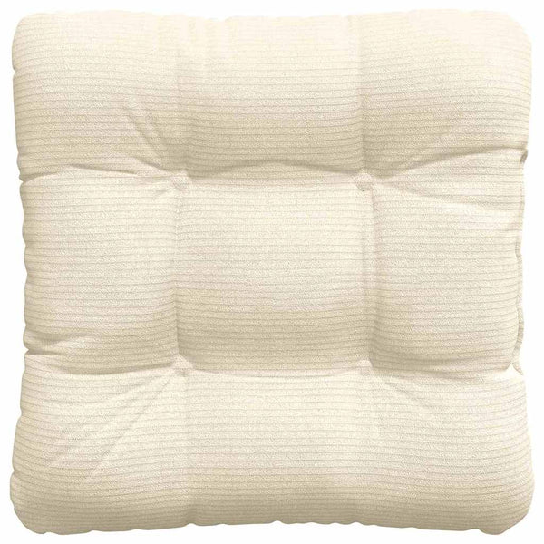 vidaXL Seat Cushions 4 pcs Cream 45 x 45 cm Corduroy