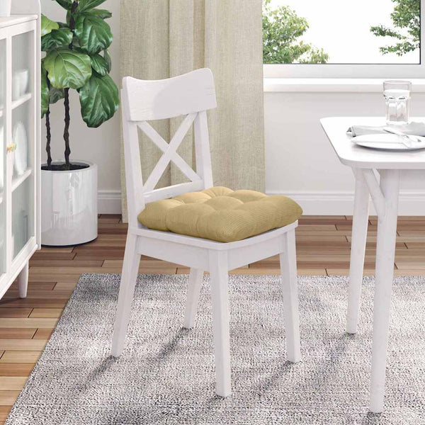 vidaXL Seat Cushions 4 pcs Grey-Green 45 x 45 cm Corduroy Fabric