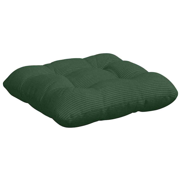 vidaXL Seat cushions 4 pcs Dark green 45 x 45 cm Corduroy