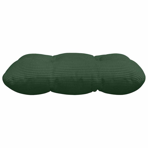 vidaXL Seat cushions 4 pcs Dark green 45 x 45 cm Corduroy