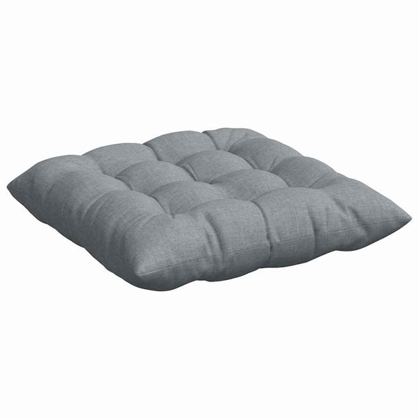 vidaXL Seat cushions 4 pcs Light grey 40 x 40 x 6 cm Fabric