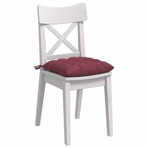 vidaXL Seat Cushions 4 pcs Wine Red 40 x 40 x 6 cm Fabric