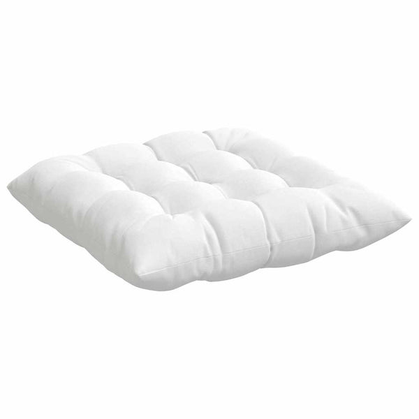vidaXL Seat Cushions 4 pcs White 40 x 40 x 6 cm Fabric