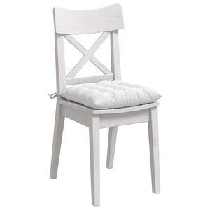vidaXL Seat Cushions 4 pcs White 40 x 40 x 6 cm Fabric