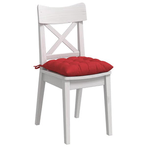 vidaXL Seat Cushions 4 pcs Red 40 x 40 x 6 cm Fabric