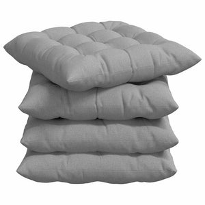 vidaXL Seat Cushions 4 pcs Cloud Grey 40 x 40 x 6 cm Fabric