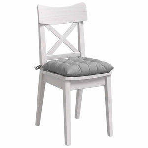 vidaXL Seat Cushions 4 pcs Cloud Grey 40 x 40 x 6 cm Fabric