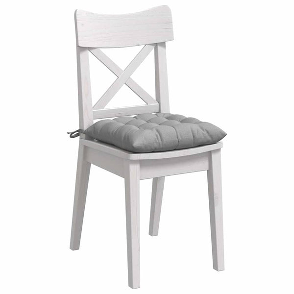 vidaXL Seat Cushions 4 pcs Cloud Grey 40 x 40 x 6 cm Fabric