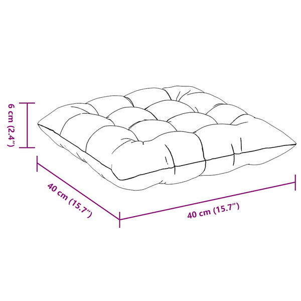 vidaXL Seat Cushions 4 pcs Cloud Grey 40 x 40 x 6 cm Fabric