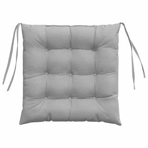 vidaXL Seat Cushions 4 pcs Cloud Grey 40 x 40 x 6 cm Fabric