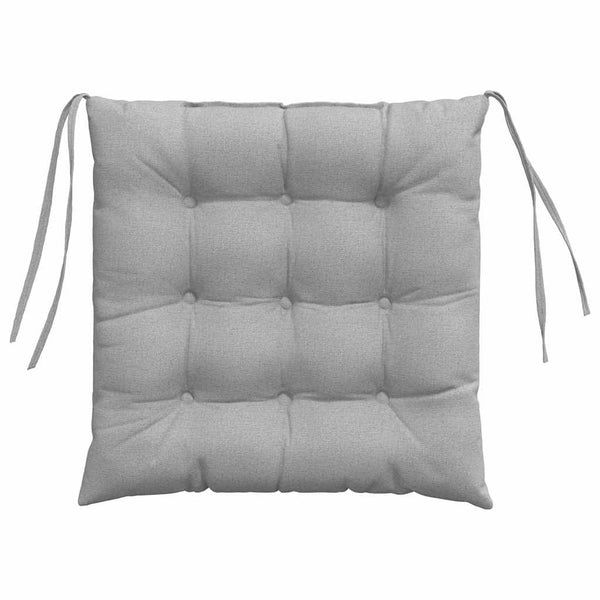 vidaXL Seat Cushions 4 pcs Cloud Grey 40 x 40 x 6 cm Fabric