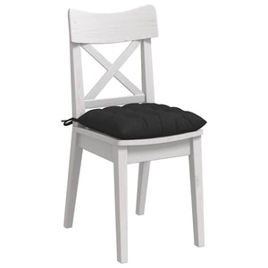 vidaXL Seat Cushions 4 pcs Black 40 x 40 x 6 cm Microfiber