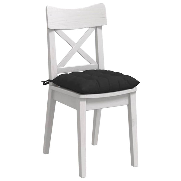 vidaXL Seat Cushions 4 pcs Black 40 x 40 x 6 cm Microfiber