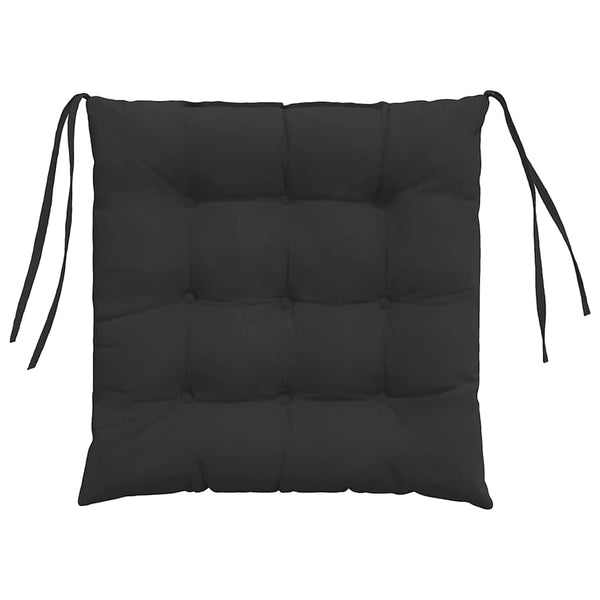 vidaXL Seat Cushions 4 pcs Black 40 x 40 x 6 cm Microfiber