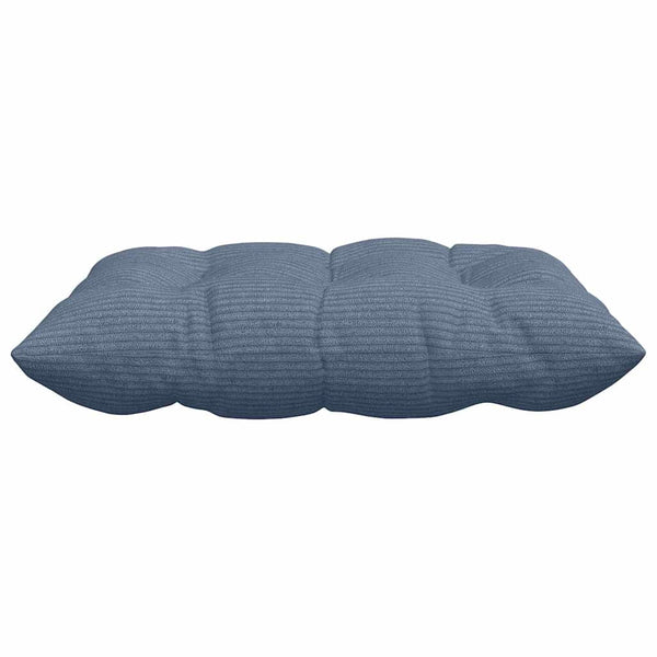 vidaXL Seat Cushions 4 pcs Blue 40 x 40 x 6 cm Corduroy