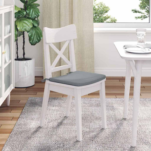 vidaXL Seat cushions 4 pcs Light grey 40 x 40 x 3 cm Fabric
