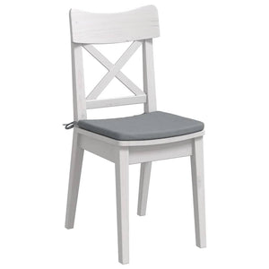 vidaXL Seat cushions 4 pcs Light grey 40 x 40 x 3 cm Fabric