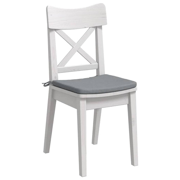 vidaXL Seat cushions 4 pcs Light grey 40 x 40 x 3 cm Fabric