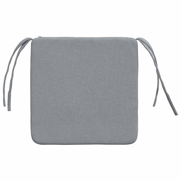 vidaXL Seat cushions 4 pcs Light grey 40 x 40 x 3 cm Fabric