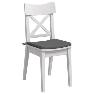 vidaXL Seat Cushions 4 pcs Dark Grey 40 x 40 x 3 cm Fabric