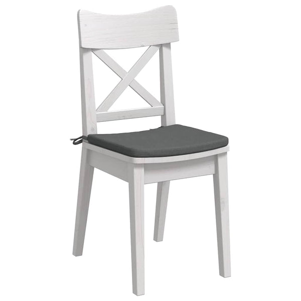 vidaXL Seat Cushions 4 pcs Dark Grey 40 x 40 x 3 cm Fabric