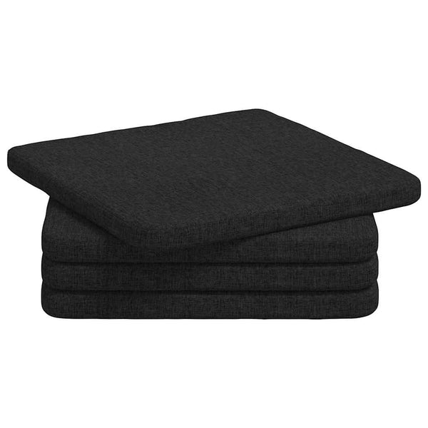 vidaXL Seat Cushions 4 pcs Black 40 x 40 x 3 cm Fabric