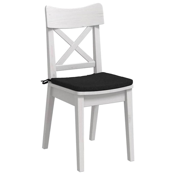 vidaXL Seat Cushions 4 pcs Black 40 x 40 x 3 cm Fabric