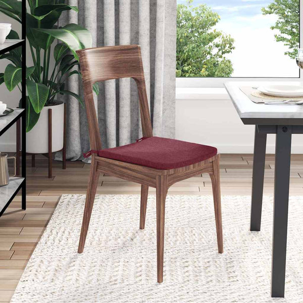 vidaXL Seat Pads 4 pcs Wine Red 40 x 40 x 3 cm Fabric
