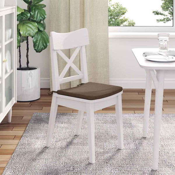 vidaXL Seat Cushions 4 pcs Brown 40 x 40 x 3 cm Fabric