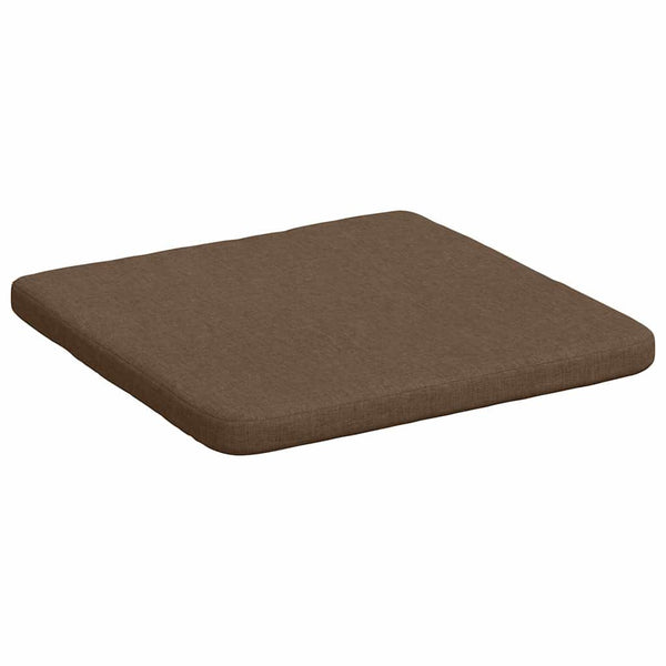 vidaXL Seat Cushions 4 pcs Brown 40 x 40 x 3 cm Fabric
