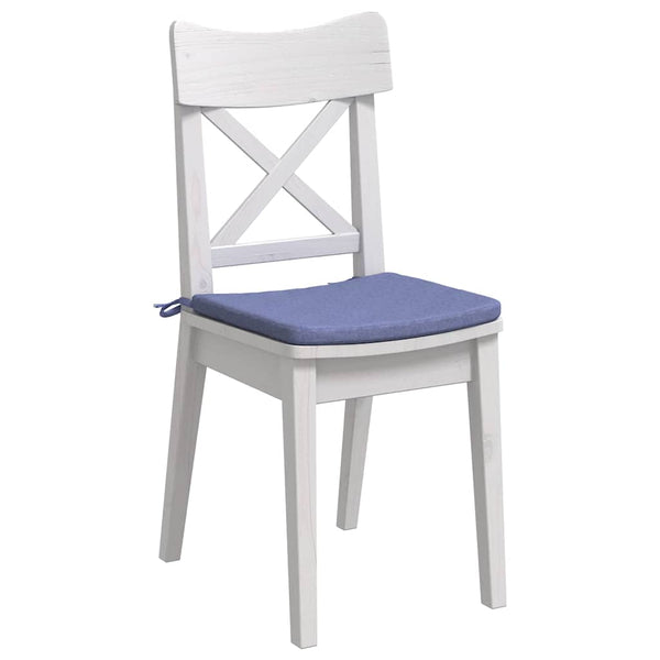 vidaXL Seat Cushions 4 pcs Denim Blue 40 x 40 x 3 cm Fabric
