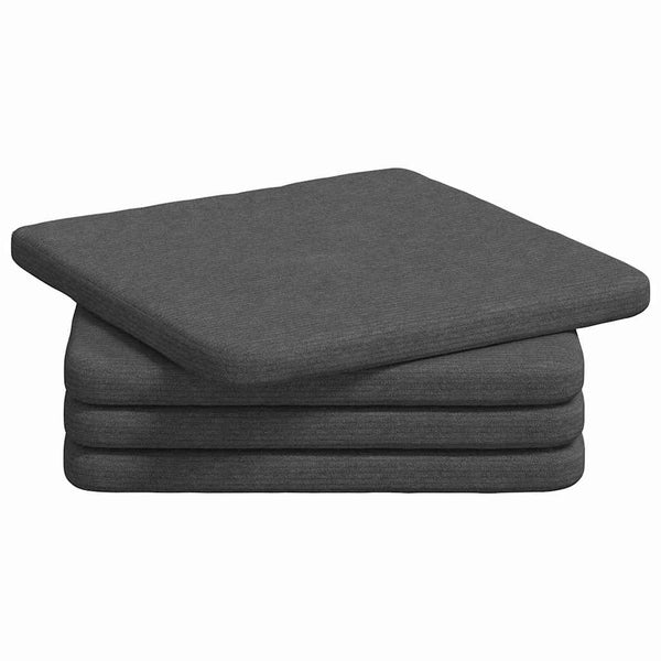vidaXL Seat Cushions 4 pcs Dark Gray 40 x 40 x 3 cm Corduroy Fabric