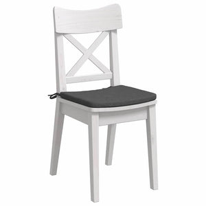 vidaXL Seat Cushions 4 pcs Dark Gray 40 x 40 x 3 cm Corduroy Fabric