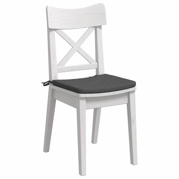vidaXL Seat Cushions 4 pcs Dark Gray 40 x 40 x 3 cm Corduroy Fabric