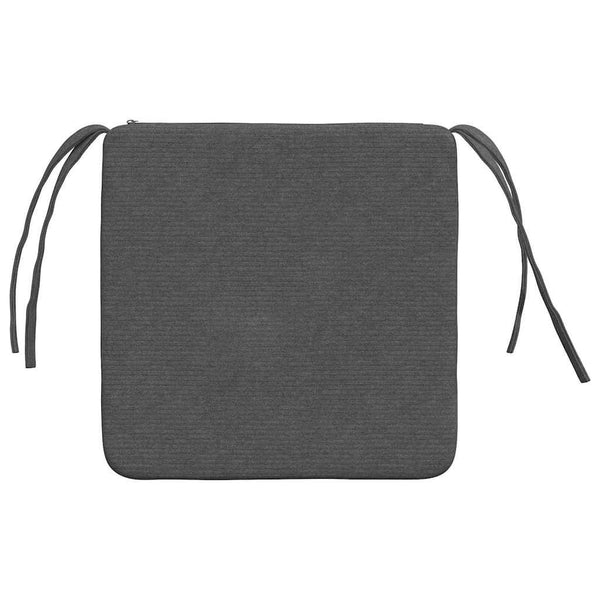 vidaXL Seat Cushions 4 pcs Dark Gray 40 x 40 x 3 cm Corduroy Fabric