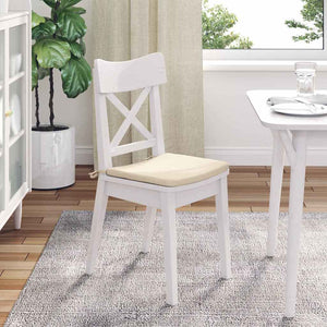 vidaXL Seat Cushions 4 pcs Cream 40 x 40 x 3 cm Corduroy