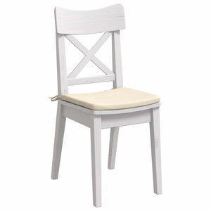 vidaXL Seat Cushions 4 pcs Cream 40 x 40 x 3 cm Corduroy