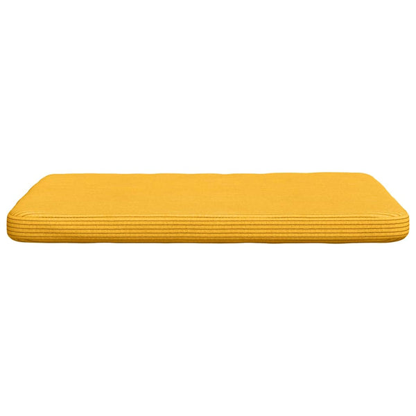 vidaXL Seat Cushions 4 pcs Light Yellow 40 x 40 x 3 cm Corduroy