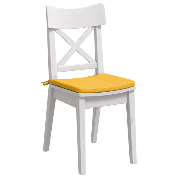 vidaXL Seat Cushions 4 pcs Light Yellow 40 x 40 x 3 cm Corduroy