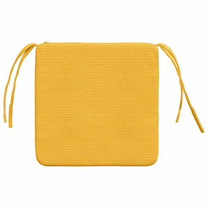 vidaXL Seat Cushions 4 pcs Light Yellow 40 x 40 x 3 cm Corduroy