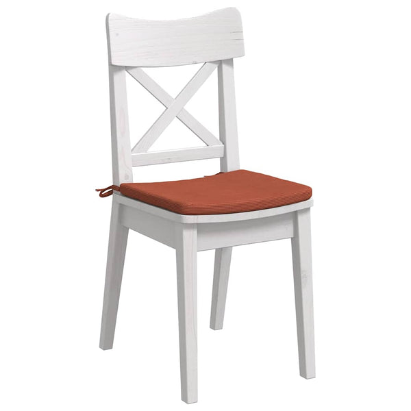 vidaXL Seat Cushions 4 pcs Red-Orange 40 x 40 x 3 cm Cord Fabric