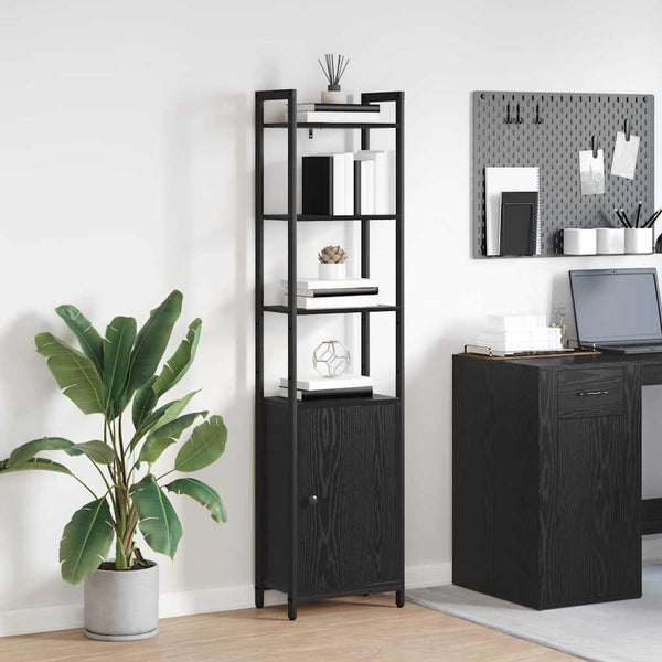 vidaXL Bookshelf Black Oak Look 40 x 24 x 161 cm Engineered Wood