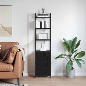 vidaXL Bookshelf Black Oak Look 40 x 24 x 161 cm Engineered Wood