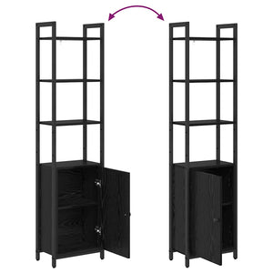 vidaXL Bookshelf Black Oak Look 40 x 24 x 161 cm Engineered Wood