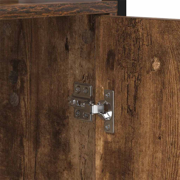 vidaXL Bookcase Smoked Oak 40 x 24 x 161 cm Engineered Wood