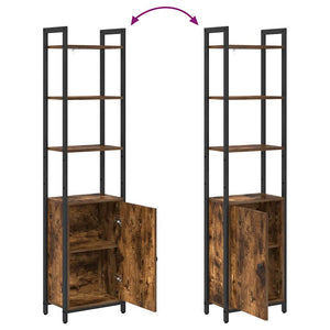 vidaXL Bookcase Smoked Oak 40 x 24 x 161 cm Engineered Wood